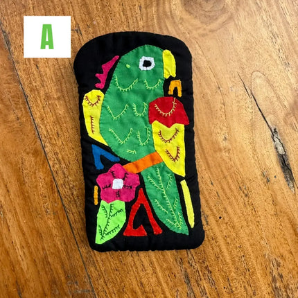 Authentic Handmade Panamanian Mola Glasses Case - VivianFongDesignsLLC