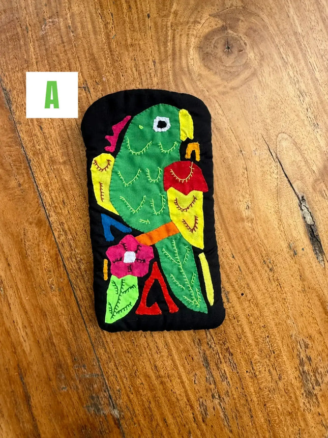 Authentic Handmade Panamanian Mola Glasses Case - VivianFongDesignsLLC