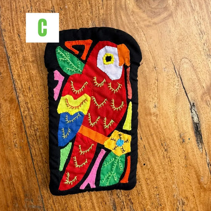 Authentic Handmade Panamanian Mola Glasses Case - VivianFongDesignsLLC