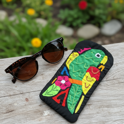 Estuche para gafas de mola panameña auténtica y hecho a mano