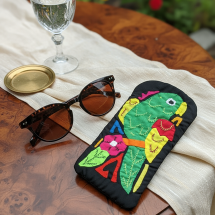 Estuche para gafas de mola panameña auténtica y hecho a mano
