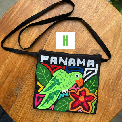 Handwoven Panamanian Guna Purse with Authentic Mola Designs - 8”x 8” - VivianFongDesignsLLC