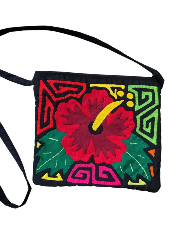 Handwoven Panamanian Guna Purse with Authentic Mola Designs - 8”x 8” - VivianFongDesignsLLC