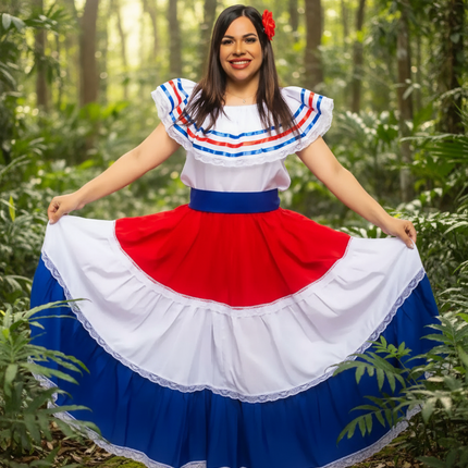 Costa Rican Traditional Women Fiesta Dress