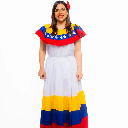 Venezuelan Traditional Women Fiesta Dress - VivianFongDesignsLLC