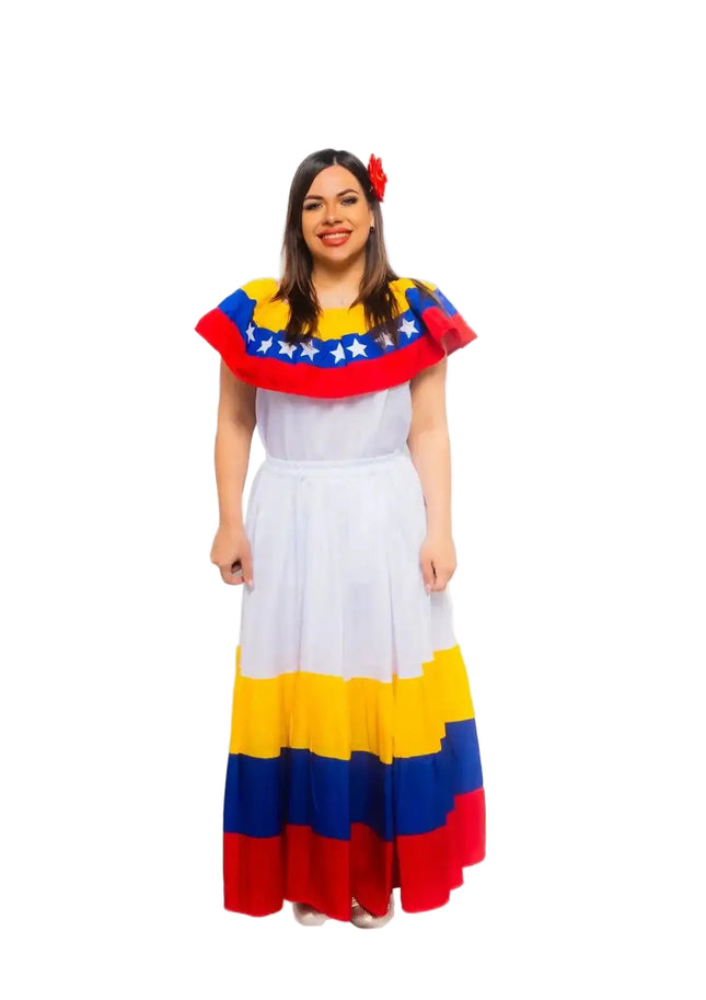 Venezuelan Traditional Women Fiesta Dress - VivianFongDesignsLLC