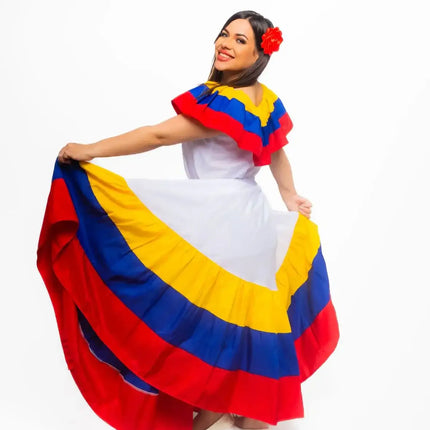 Venezuelan Traditional Women Fiesta Dress - VivianFongDesignsLLC
