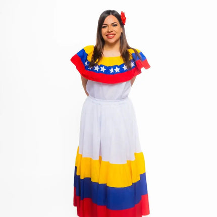 Venezuelan Traditional Women Fiesta Dress - VivianFongDesignsLLC