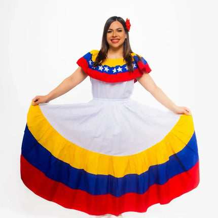 Venezuelan Traditional Women Fiesta Dress - VivianFongDesignsLLC