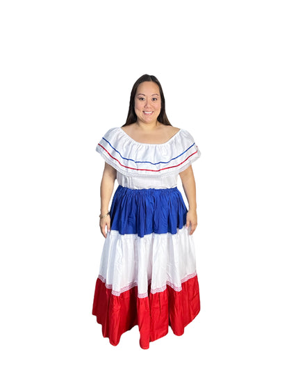 Dominican Republic Traditional Dress for Adults