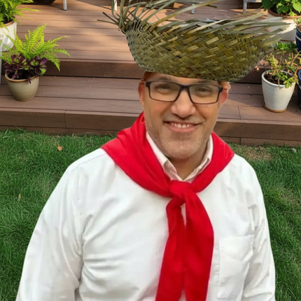 Jibaro Set Pava and Scarf - Elegant Traditional Accessory Set