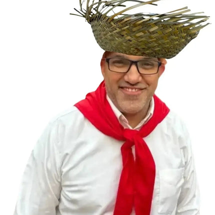 Jibaro Set Pava and Scarf - Elegant Traditional Accessory Set