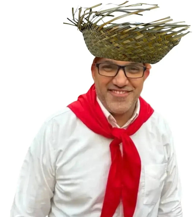 Jibaro Set Pava and Scarf - Elegant Traditional Accessory Set