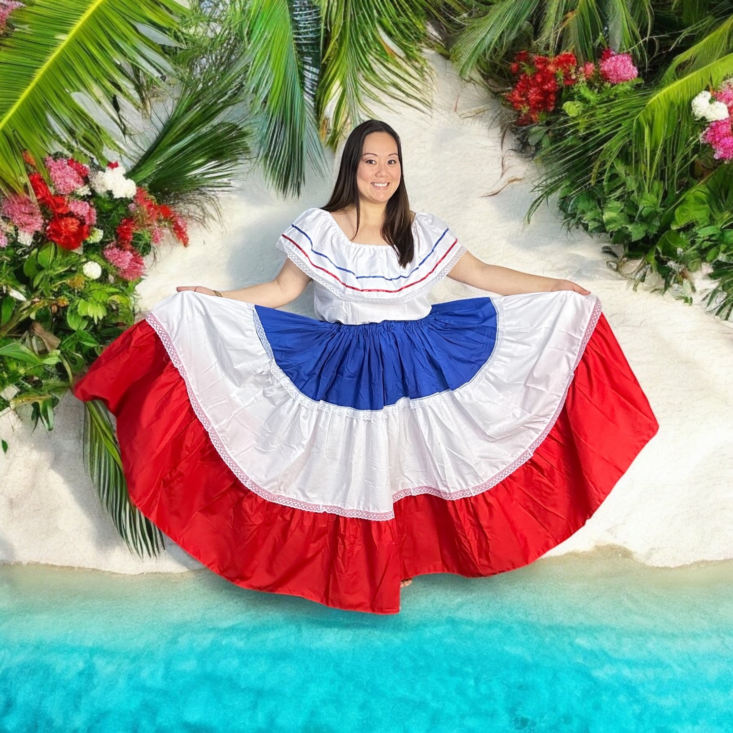 Dominican Republic Traditional Dress for Adults