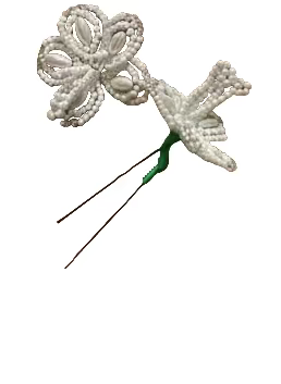 Paire (2) de Tembleque Perlé Fleur Perle Panama Pollera Horquilla Cheveux