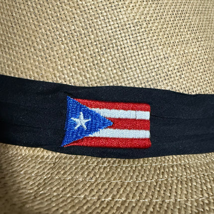 Puerto Rican Hat with Embroidered Flag