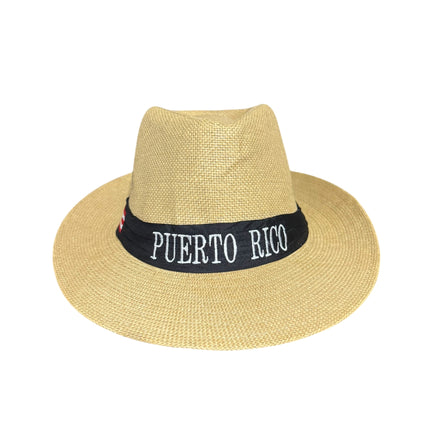 Puerto Rican Hat with Embroidered Flag