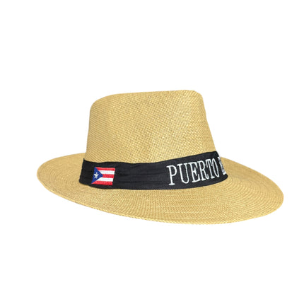 Puerto Rican Hat with Embroidered Flag