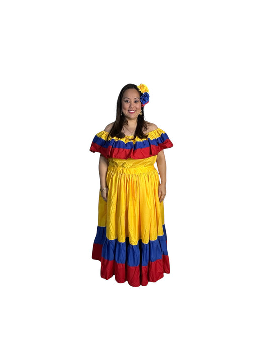 Colombian Traditional Dress Flag Style - Wide