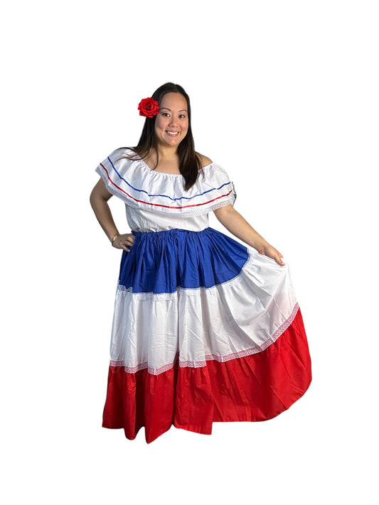 Robe traditionnelle de la République Dominicaine pour adultes