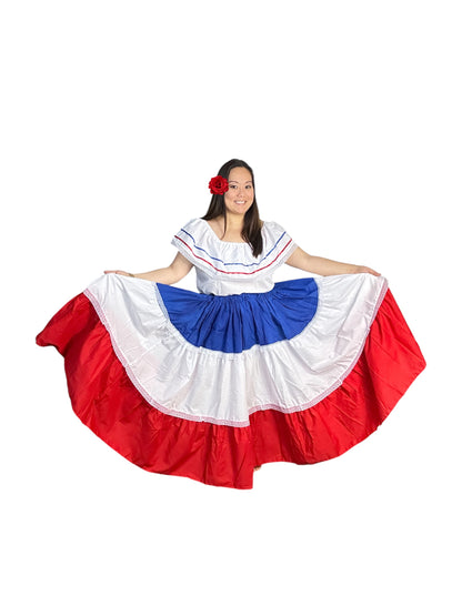 Dominican Republic Traditional Dress for Adults