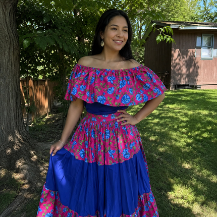 Panamanian Pollera Congo de Metidos Dress