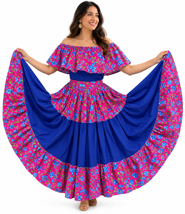 Panamanian Pollera Congo de Metidos Dress