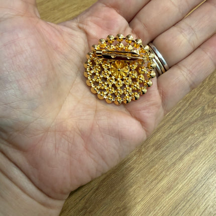 Stainless Steel Mosqueta with Pearls Brooch for Pollera