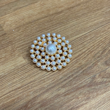 Stainless Steel Mosqueta with Pearls Brooch for Pollera