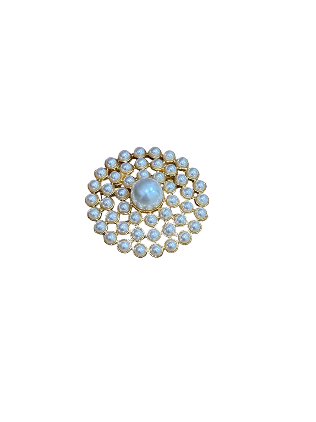 Stainless Steel Mosqueta with Pearls Brooch for Pollera
