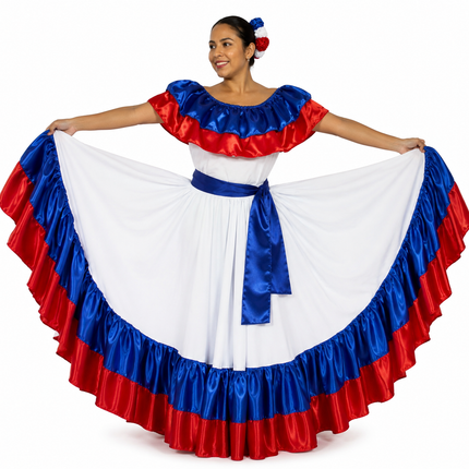 Caribbean Dominican Republic Puerto Rico Dancing Wide Dress