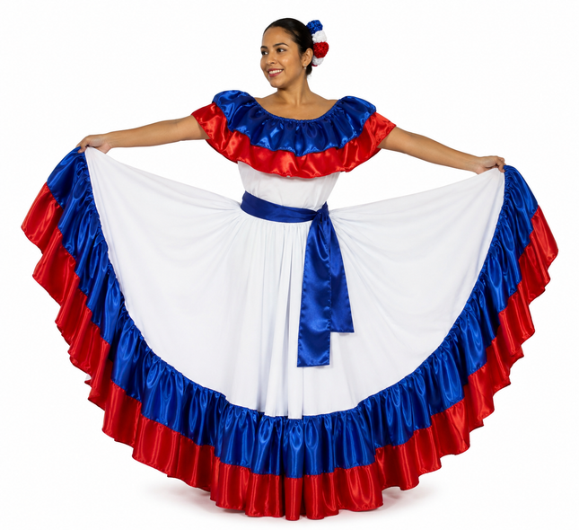 Caribbean Dominican Republic Puerto Rico Dancing Wide Dress