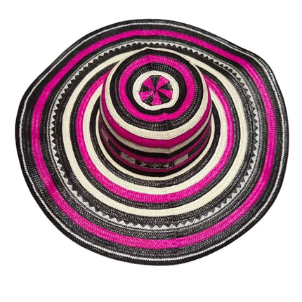 Sombrero Vueltiao Colombian Hat - Caña Flecha for Adulto Rosado - VivianFongDesignsLLC
