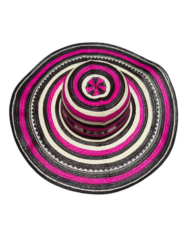 Sombrero Vueltiao Colombian Hat - Caña Flecha for Adulto Rosado - VivianFongDesignsLLC