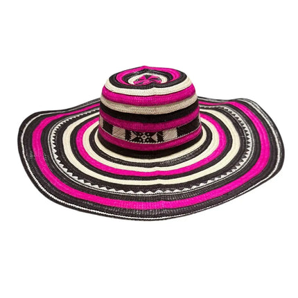 Sombrero Vueltiao Colombian Hat - Caña Flecha for Adulto Rosado - VivianFongDesignsLLC