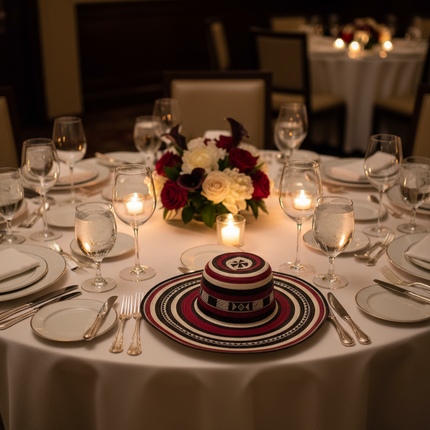 Sombrero Vueltiao Colombian Hat - Caña Flecha for Adulto Rojo