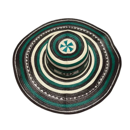 Sombrero Vueltiao Colombian Hat - Caña Flecha for Adulto Verde - VivianFongDesignsLLC