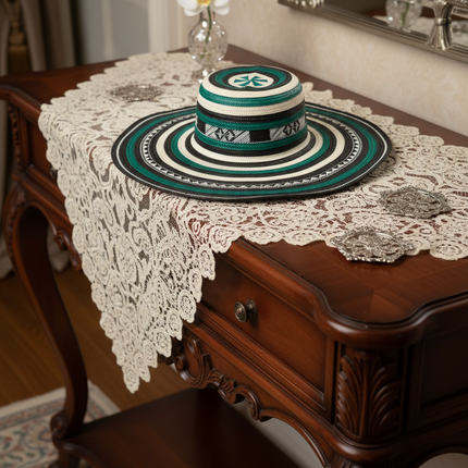 Sombrero Vueltiao Colombian Hat - Caña Flecha for Adulto Verde