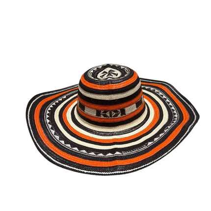 Sombrero Vueltiao Colombian Hat - Caña Flecha for Adulto Anaranjado - VivianFongDesignsLLC