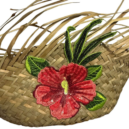 Puerto Rican Pava with Hibiscus Maga Flower
