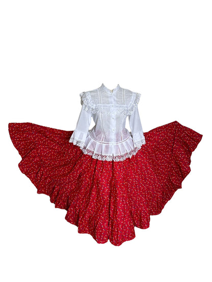 Robe traditionnelle panaméenne Style Montuno Pollera de Zaraza