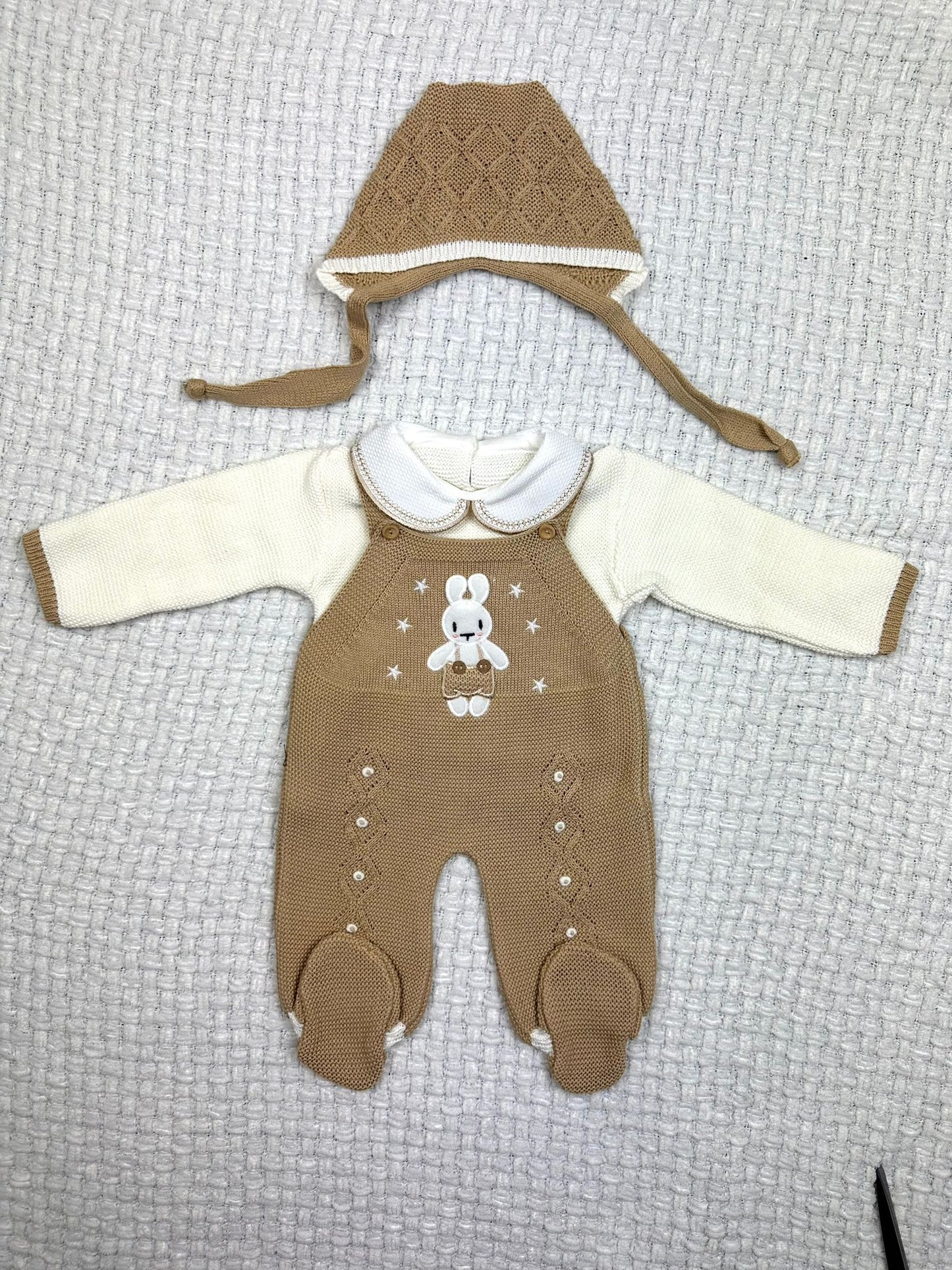 Newborn Knitted Set Hospital Outing Camel Spanish European Style