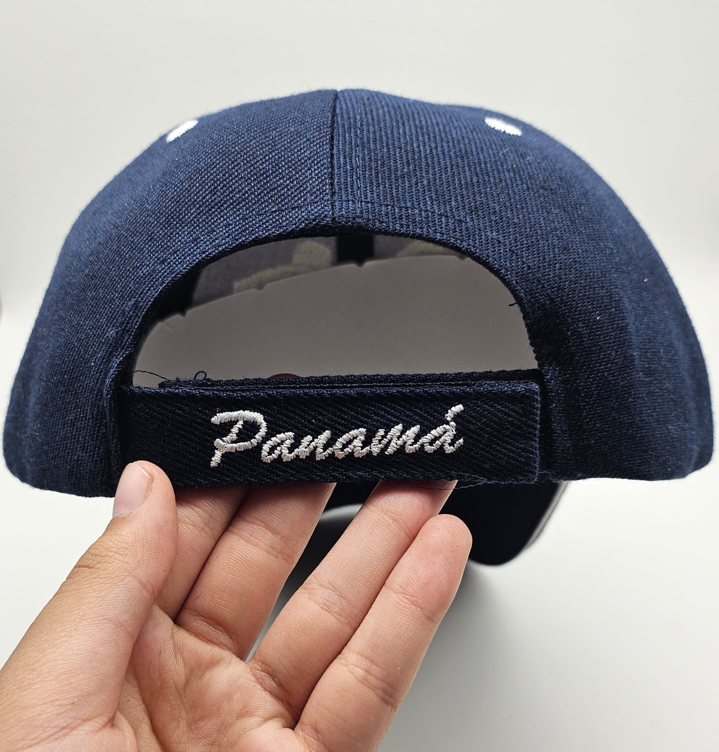 Panama Flag Baseball Cap - Red, Embroidered Panama Hat with Flag and Laurel Design