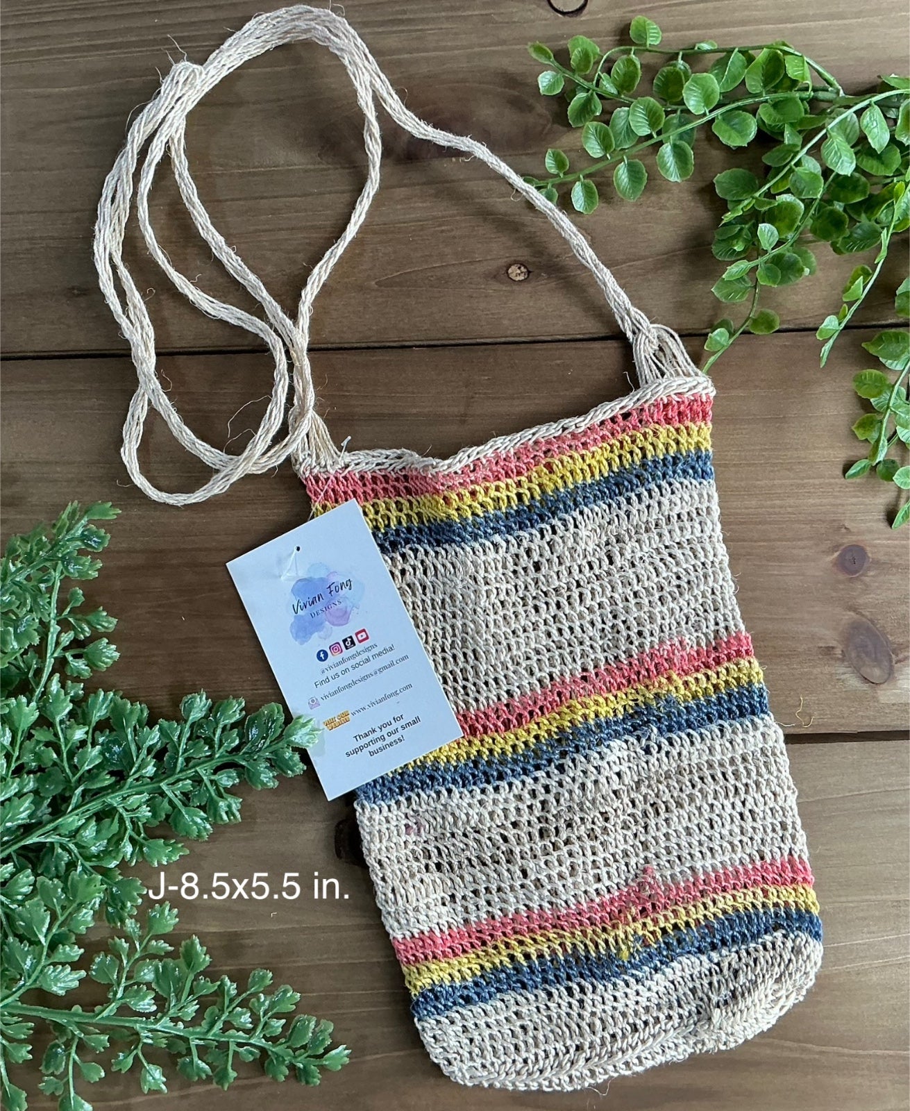 Chácara Panaméen Fait à la main en fibre naturelle Crochet Folklorique Grand sac 10,5 » x 9 » Sac Chacara