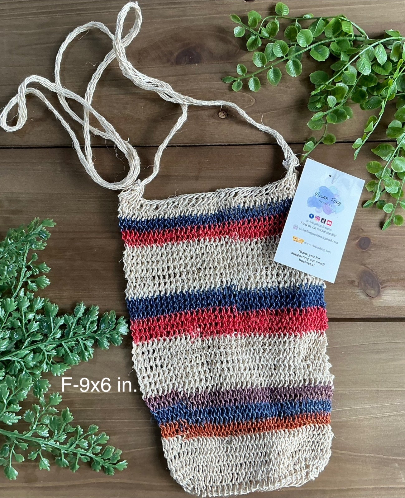 Chácara Panaméen Fait à la main en fibre naturelle Crochet Folklorique Grand sac 10,5 » x 9 » Sac Chacara