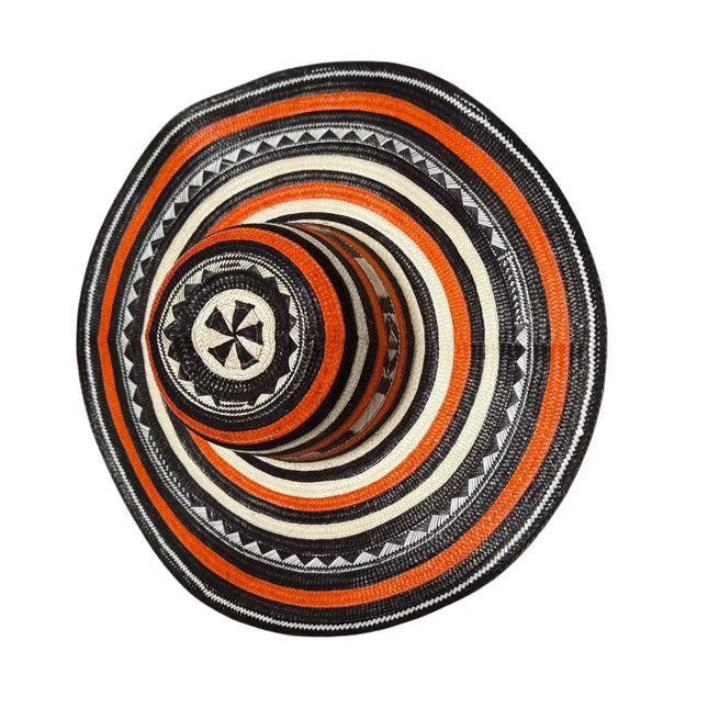 Sombrero Vueltiao Colombian Hat - Caña Flecha for Adulto Anaranjado - VivianFongDesignsLLC