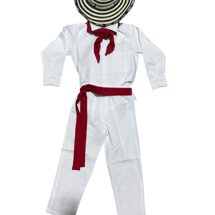Colombian Dress 5pc Set for Boys with Sombrero Vueltiao [Niño]