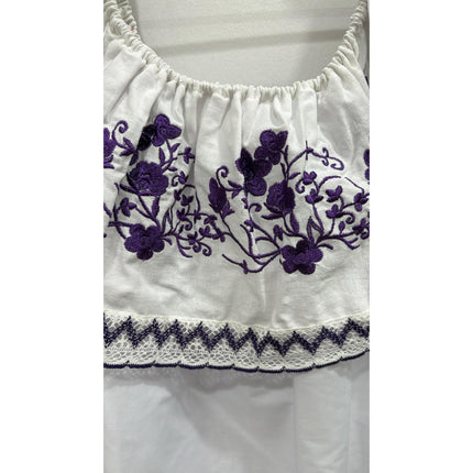 Blusa Panameña con Volante Bordado - Blusa Campesina