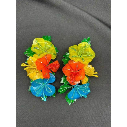 Authentic Fish Scale Montuno Hair Pin with Pearl Flowers (2-Pack) - VivianFongDesignsLLC