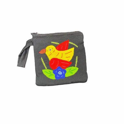 Authentic Handmade Panamanian Mola Design Small Purse - VivianFongDesignsLLC